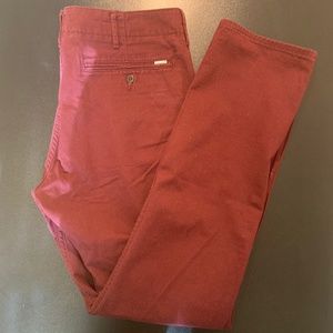 Levi's 502 32x34 Slim Fit Red Chinos
